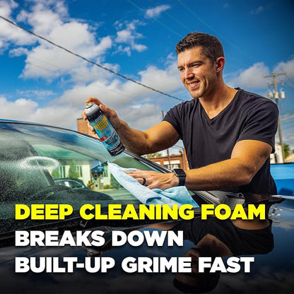 Invisible Glass 99011 Premium Aerosol Glass Cleaner Spray Kit Includes 3 Premium Aerosol Glass Cleaner Spray, 3 Waffle Weave Microfiber Towels for Streak-Free Auto Glass Windows, Windshields & Mirrors