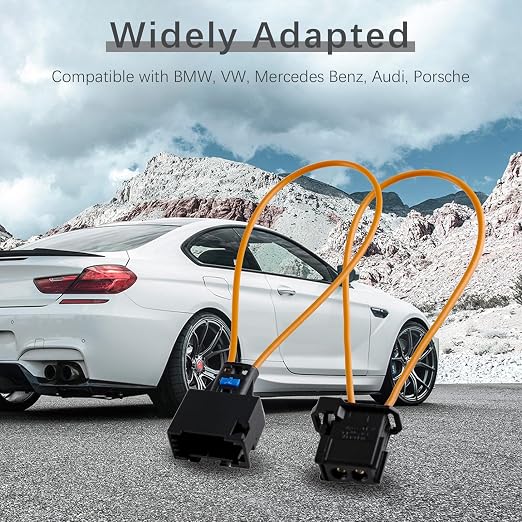 Velidy 2 PCS Fiber Most Optical Optic Loop Bypass Male Female Adapter for Benz Audi Mercedes BMW VW Porsche