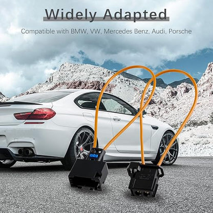 Velidy 2 PCS Fiber Most Optical Optic Loop Bypass Male Female Adapter for Benz Audi Mercedes BMW VW Porsche