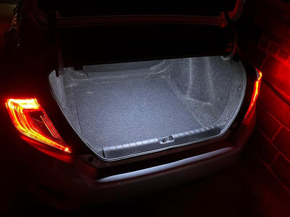 iJDMTOY 18-SMD-5050 LED Strip Light Compatible with Car Trunk Cargo Area or Interior Illumination, Xenon White