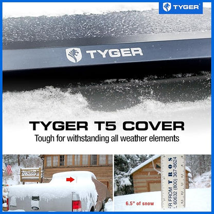 Tyger Auto T5 Quad-Fold Alloy Hardtop Truck Bed Tonneau Cover Compatible with 2015-2026 Ford F-150 | Fleetside 5.5' (67") Bed | TG-BC5F3019