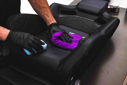 The Rag Company - The Edgeless Pearl - Professional Microfiber Detailing Towel for Ceramic Coating, Leveling & Sealant Removal, Scratch-Free & Tagless, 320gsm, 16x16 inches, Ice Grey - 12-Pack