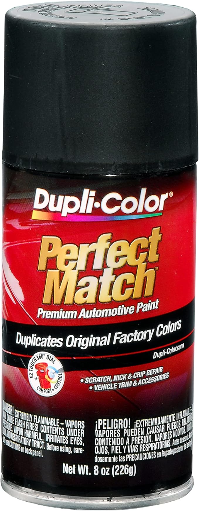 Dupli-Color EBUN01047 Perfect Match Automotive Spray Paint - Universal Flat Black - 8 oz. Aerosol Can