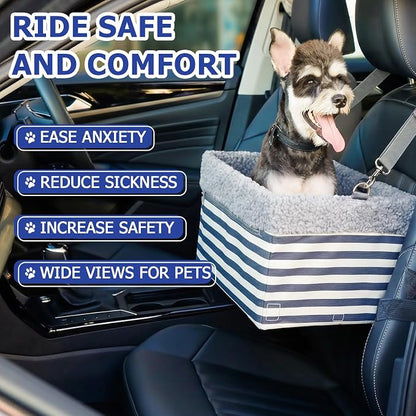 Dog Car Seats for Small Dogs, Upgrade Dog Booster Seat with Metal Frame Construction with Double-Layer Oxford, Perfect for Small Pets up to 20lbs