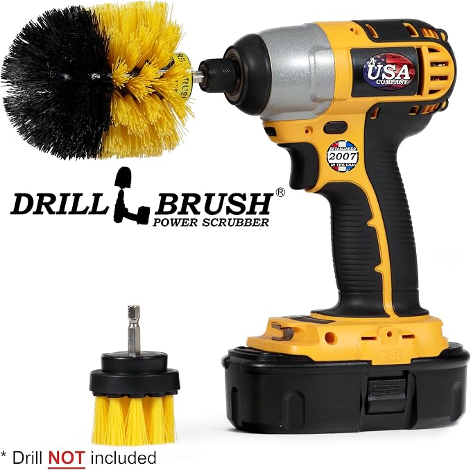 Bathroom Cleaning Brush Set - Cleaning Scrub Brush - Tile Cleaning Brush - Power Cleaning Brush - Scrub Brush - Brush Cleaning Tool - Grout Cleaning Tool - Home Cleaning Gadgets - Clean Shower Brush