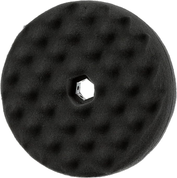3M Perfect-it Foam Hook & Loop Polishing Pad, 3285, 6 in, Black, Buffing Pad, Eliminates Swirl Marks, For Automotive Polishing