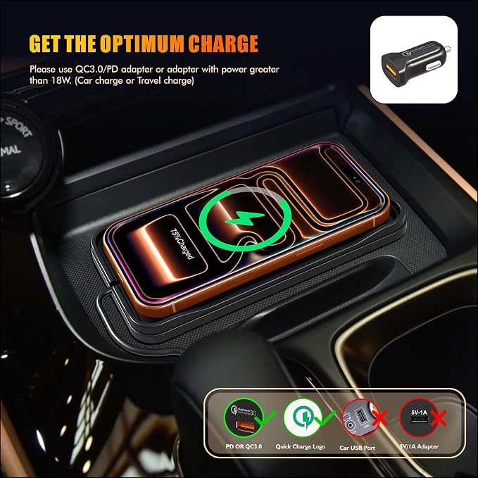 Wireless Car Charger,15w Fast Car Wireless Chargers Charging pad Non Slip Charger for Car Wireless Phone Charger for iPhone 17/16/15/14/13/12 Pro, SE3/SE2/XS/X/XR/8, 100cm Cable