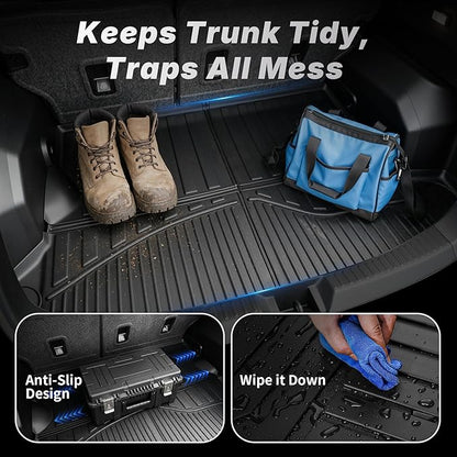 OEDRO Floor Mats Fit for 2018-2023 Subaru Crosstrek/ 2017-2023 Impreza, Custom Fit All Weather Subaru Crosstrek Accessories 2 Row Floor Mats & Cargo Liner Full Set Liners