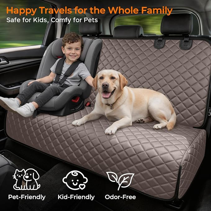 URPOWER Dog Car Seat Cover for Back Seat - Waterproof Car Seat Protector for Child Carseat & Pets, Nonslip Car Seat Covers for Mid-Size Cars & Mid-Size SUVs
