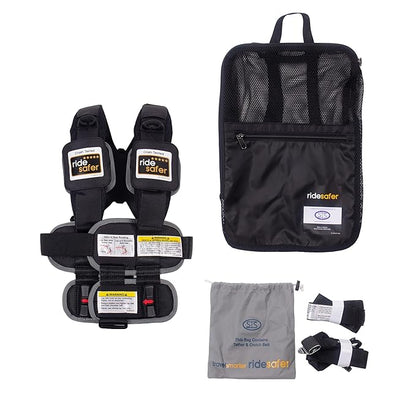 RideSafer Gen 5 - Extra Small (XS) Black, Lightweight, Compact, Portable Car Seat, 2+ years; 26.5–40 lb - Perfect for Travel and Everyday Child Safety