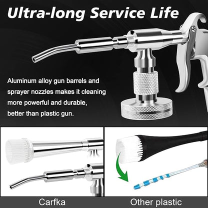 Car Cleaning Gun, CARFKA High Pressure Car Detailing Wash Gun 1L Foam Bottle Wash Spray Bottle Nozzle with Metal Spinner