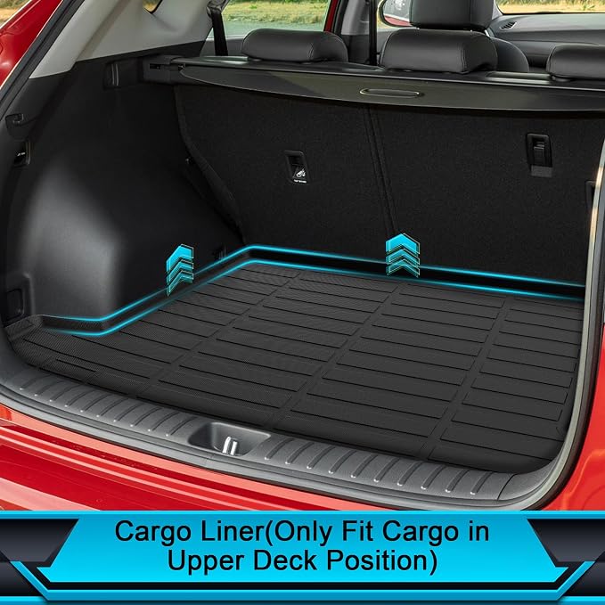 Floor Mats for Kia Sportage 2017-2022 (Gas ONLY), TPE Waterproof Non-Slip All Weather Protection Custom (Floor Mats & Cargo Liner)