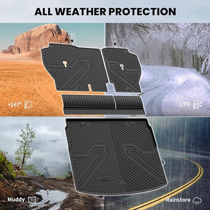 LASFIT Cargo Mat with Backrest Mat for Honda CR-V 2026 2025 2024 2023 (Gasoline & Hybrid & e:FCEV), All Weather Custom Fit TPE Trunk Mat Trunk Liner Cargo Liner with Seatback Mat (Upper Position)