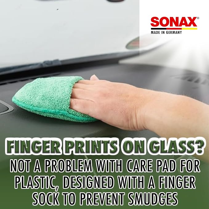 SONAX Care Pad for Plastics | Interior Trim & Dashboard Applicator | Non-Abrasive | Easy Grip | Safe for All Vehicle Plastics