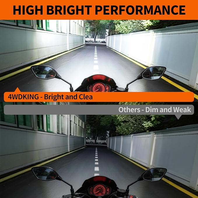 4WDKING 2" LED Round Light 20W Spot Driving Light Waterproof Off-Road Work Lamp for Motorcycle, ATV, UTV, Dirt Bike, 4x4 Pickup Truck, Boat, Trailer - Pack of 2