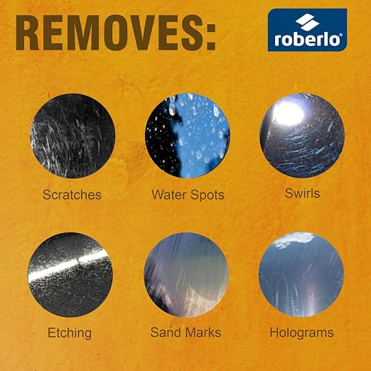 Roberlo ROBERCAR F910 Fine Cut Liquid Compound - Premium Buffing, Cutting, & Polishing Compound for Automotive Paint Restoration, Polishing Kit - 250ml - High-Gloss Finish