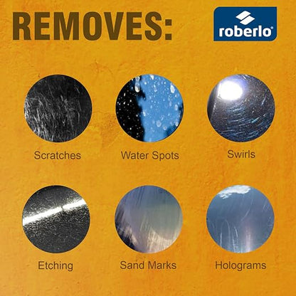 Roberlo ROBERCAR F910 Fine Cut Liquid Compound - Premium Buffing, Cutting, & Polishing Compound for Automotive Paint Restoration, Polishing Kit - 250ml - High-Gloss Finish