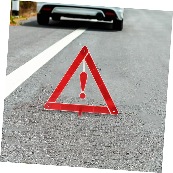 2pcs Car Warning Sign Safety Triangle Car Warning Triangle for Road Safety Kit and Easy to Use