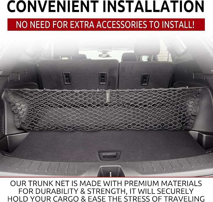 Envelope Style Automotive Elastic Trunk Middle Mesh Cargo Net for Chevrolet Blazer (RS) - Premium Trunk Organizer and Storage - Luggage Net for Crossover- Car Organizer for Chevrolet Blazer