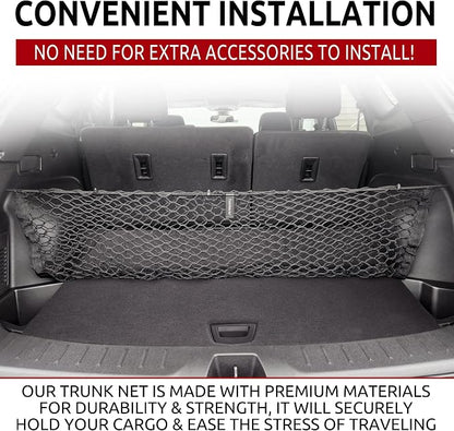 Envelope Style Automotive Elastic Trunk Middle Mesh Cargo Net for Chevrolet Blazer (RS) - Premium Trunk Organizer and Storage - Luggage Net for Crossover- Car Organizer for Chevrolet Blazer