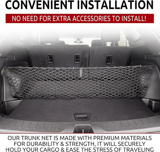 Envelope Style Automotive Elastic Trunk Middle Mesh Cargo Net for Chevrolet Blazer (RS) - Premium Trunk Organizer and Storage - Luggage Net for Crossover- Car Organizer for Chevrolet Blazer
