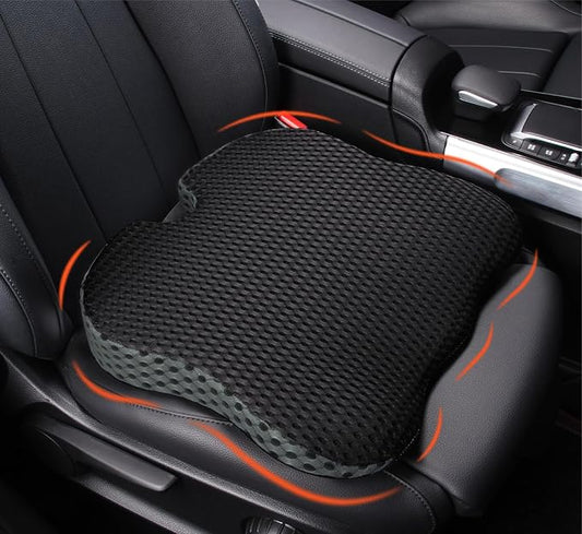 Lofty Aim Car Seat Cushion, Comfort Memory Foam Car Cushions for Driving (Gray)