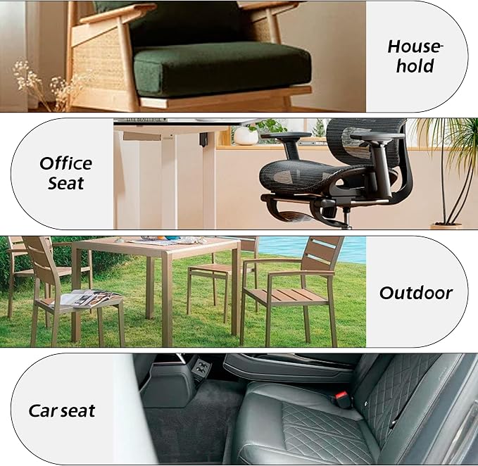 Car Booster Thick Height Adjustable Seat Cushion with Breathable Mesh Cover, Portable Seat Cushion for Driving, Office Chairs Wheelchairs Trucks SUV's and Home Use Black