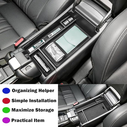 RUNROAD Center Console Organizer Tray Compatible with Honda HR-V 2023 2024 2025 2026 2027 HRV Accessories, ABS Console Organizer Armrest Storage Box Coin Holder, Black