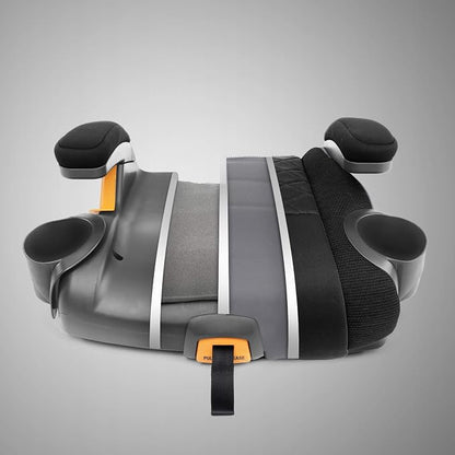 Chicco KidFit Zip Air Plus 2-in-1 Belt Positioning Booster Car Seat, Backless and High Back Booster Seat, for Children Aged 4 Years and Up and 40-100 lbs, Q Collection/Black/Grey