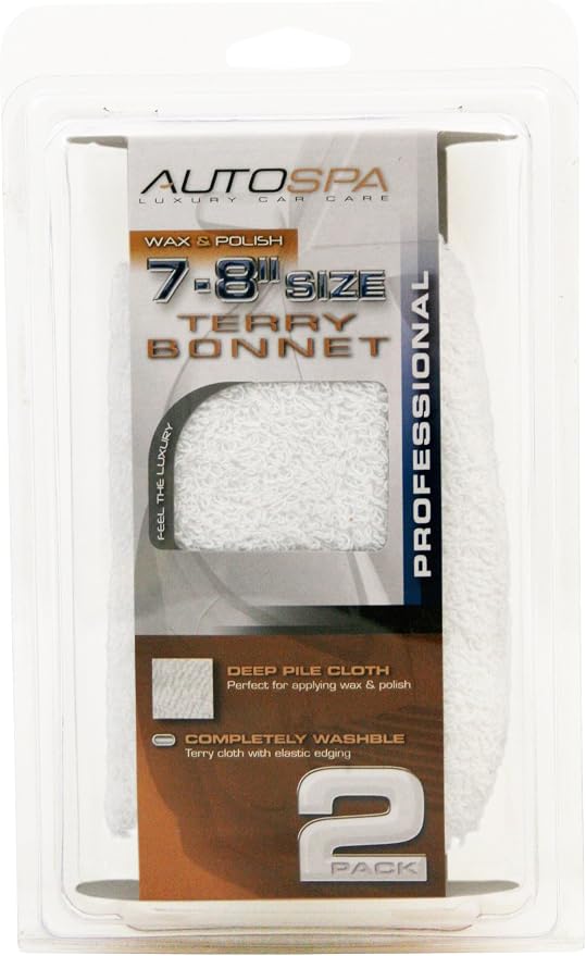 AutoSpa 40401AS Cotton Terry 7-8" Polishing Bonnet
