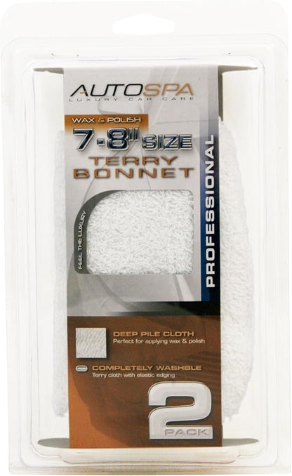 AutoSpa 40401AS Cotton Terry 7-8" Polishing Bonnet