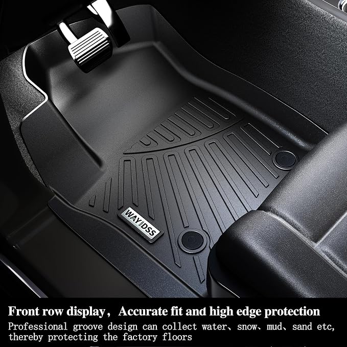 Floor Mats for Ford Expedition MAX 2018-2024 (Only Fit 7 Seats-2 Row Bucket Seat Non Short) & Trunk Mat All Weather Protection Floor Liners & Cargo Liners Velcro Covering The Backrest Accessories