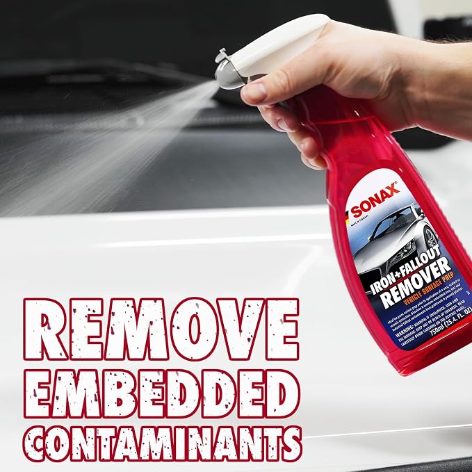 SONAX Iron + Fallout Remover | High-Performance Decontamination Spray for Paint, Glass & Wheels | Dissolves Embedded Contamination, Industrial Residue & Lime Scale | Fast Acting Formula | 5L | 513505