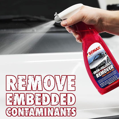 SONAX Iron + Fallout Remover | High-Performance Decontamination Spray for Paint, Glass & Wheels | Dissolves Embedded Contamination, Industrial Residue & Lime Scale | Fast Acting Formula | 5L | 513505