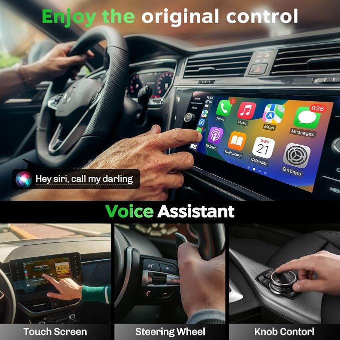 MMB Wireless Carplay Adapter for Apple iPhone, 2026 Upgrade Plug & Play, MINI-Ultra, Fastest for Converts OEM Wired to Wireless Car Play Only for Car Model 2016+ and iOS 10 USB & Type-C