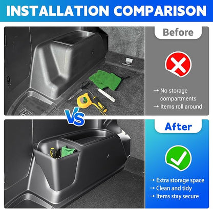 Trunk Organizer Fits for 2010-2024 Toyota 4Runner 5-Seat 2nd Row Trunk Storage Box Compatible with 4Runner Accessories (Left Hetero)