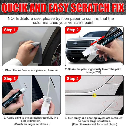 Car Touch Up Paint(Tuxedo Black(UH)) for Ford, Car Paint Scratch Repair Kit, Quick & Easy Solution to Repair, 2 in 1 Scratch Remover Pen with 2PCS Disposable Micro Applicators