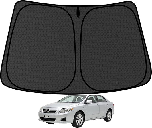 Corolla Customized Windshield Sun Shade for 2014 2015 2016 2017 2018 2019 Corolla (Not for Corolla Cross) Front Window Sunshade Visor Protector Foldable Blocks UV Rays Keep Car Cooler Accessories