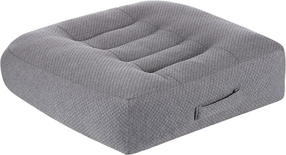 WSGJHB Office Chair Cushion Pillow Adult Car Booster Seat Cushions for Short People Effectively Increase Field of View Lower Back Fatigue Relief, for Cars, Office, Home Anti-Slip 18x18x4.7 inchs Gray