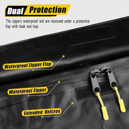 ARKSEN Hitch Cargo Carrier Bag for 19" x 53" Baskets Waterproof 10.75 Cubic Feet Large Capacity Luggage Storage (50" L x 16" W x 23" H) for Car Truck SUV RV or Trailer