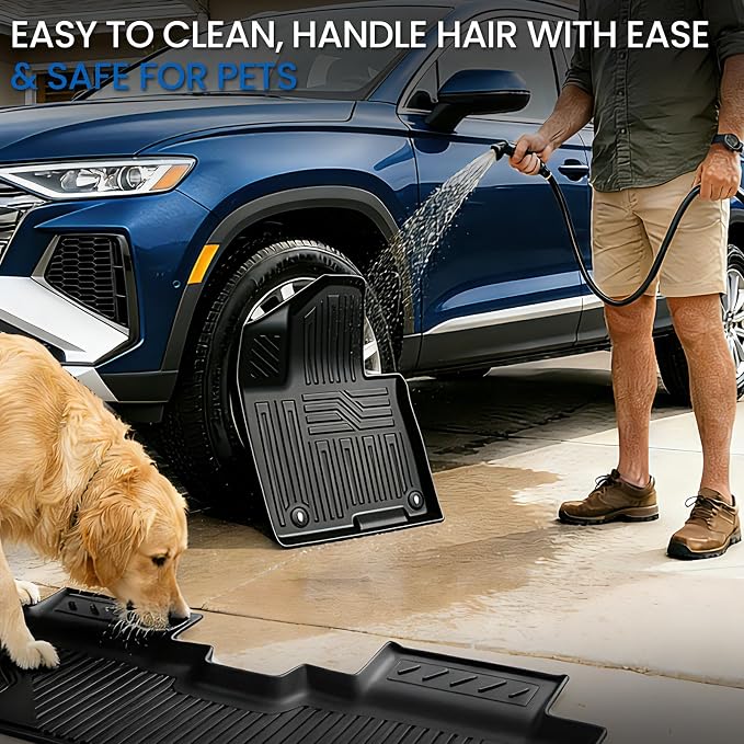 Floor Mats Set for Hyundai Tucson 2022-2025 2026 Hybrid Version (Not fit Gas and PHEV), All Weather TPE Cargo Liner Backrest Mat Trunk Mat Door Sill Guards Accessories