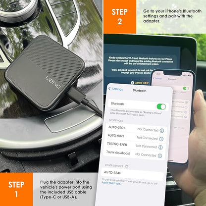 CPW32 Wireless CarPlay Android Auto Adapter for iPhone iOS 10+ and Android 11+ Plug & Play, Auto Connect