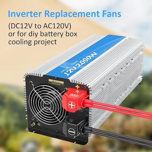 80mm 3.15inch 8025 12V DC High-Performance 2-Pin XH2.54 Cooling Fan for PC Power Supply/Electronics Cooling 2-Pack