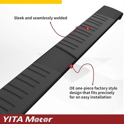 YITAMOTOR Running Boards Compatible with 2019-2026 Chevy Silverado/GMC Sierra 1500, 2020-2026 Silverado/Sierra 2500HD 3500HD Crew Cab(Excl. 2019 1500 LD), 6 Inches Aluminum Side Steps Nerf Bars