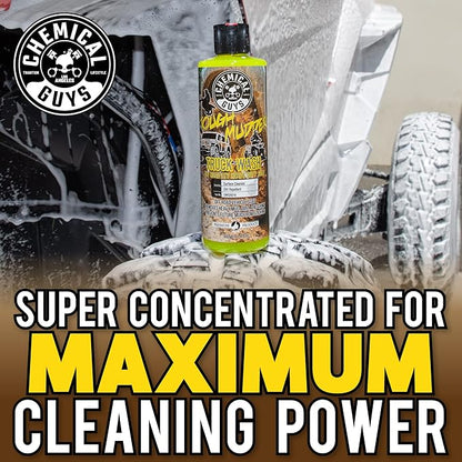 Chemical Guys Tough Mudder Foaming Heavy Duty Car Wash Soap - Soap for Foam Cannons, Foam Guns, or Buckets - Safe for Trucks, ATVs, RVs, and Off-Road Vehicles - 128 oz Lemon Scent