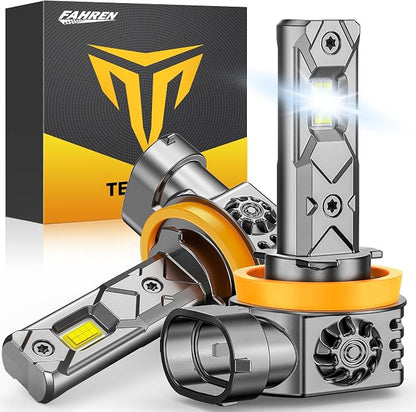 Termitor 2026 Upgraded & Morden H11/H9/H8 LED Bulb, 50000LM 1400% Ultra-Bright Real 1:1 Mini Size H11 H9 H8 Fog Light, 6500K 75000+ Lifespan Quick Install, Headlight Bulb Retainers Pack of 2
