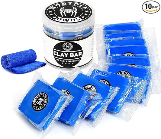 Wontolf 10 Pack Clay Bars Auto Detailing Premium Grade Magic Clay Bar Kit Car Detailing Kit with Washing and Adsorption Capacity for Car Detailing Car Wash Clean