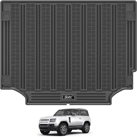 3W Cargo Liner Fit 2020-2025 2026 Land Rover Defender 110 5 Seats, (NOT for Defender 110s/Rubber Flooring), TPE All Weather Custom Fit Trunk Mat for Land Rover Defender, Black