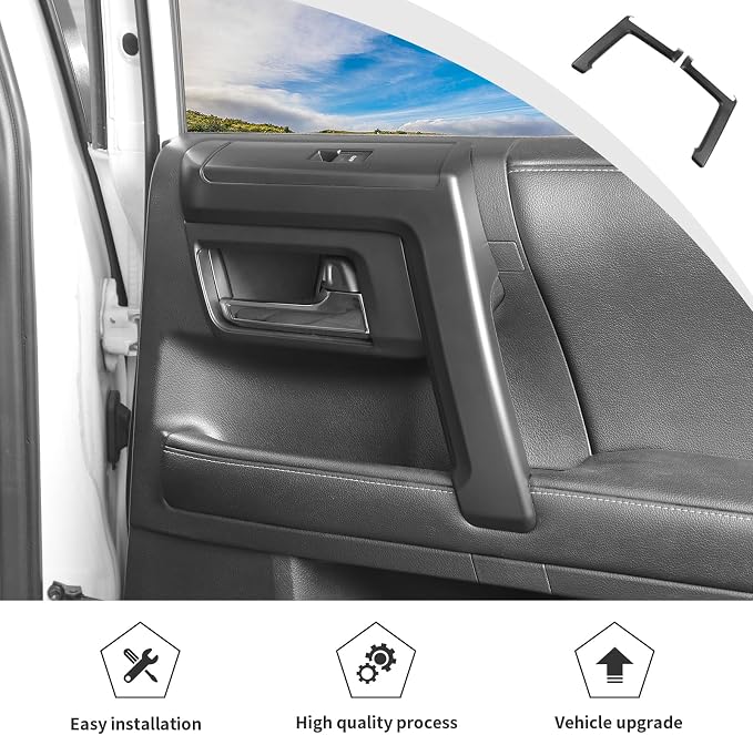 JWWY Interior Trim Kit Auto Interior Dress-Up Kit Decor Set Center Console Gear Shift Dashboard Panel Cover Trim for 2020-2023 Toyota 4runner Interior Accessories, ABS Matte Black 28pcs