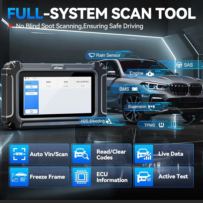 XTOOL IP500 2.0 for BMW OBD2 Scanner, Full Systems Bidirectional Scan Tool with ECU C0ding, Battery Registration Tool for BMW/MiNi/RR, All Services-(Injector C0ding/BMS/ABS), Lifetime Free Update